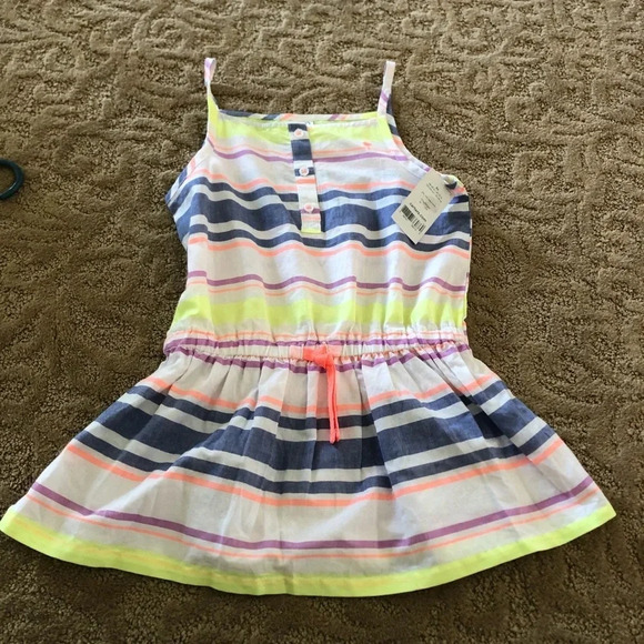 Nwt new carters striped sun dress 6 6x - Picture 1 of 8